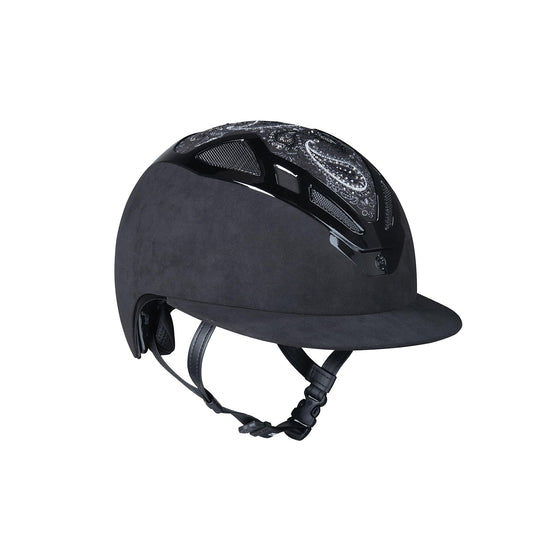 Apex Damask Total Black Ladies Riding Helmet