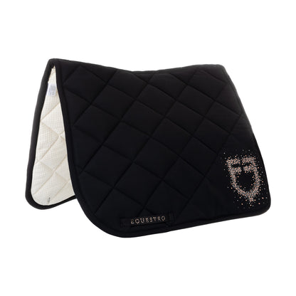 Dressage saddle blanket with crystals