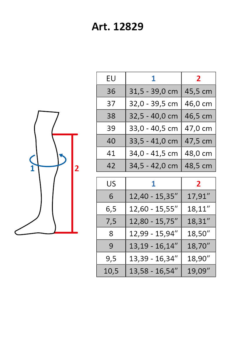 HKM dressage boots size chart