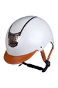 White equestrian helmets