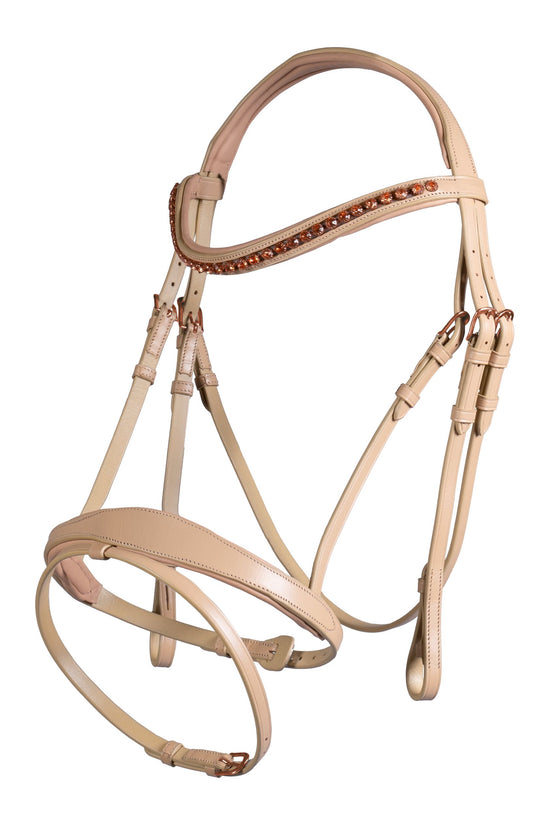 Light colored bridle for horses