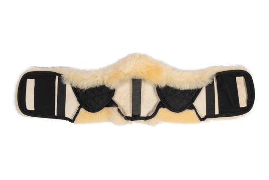 Sheepskin girth cover for short girth