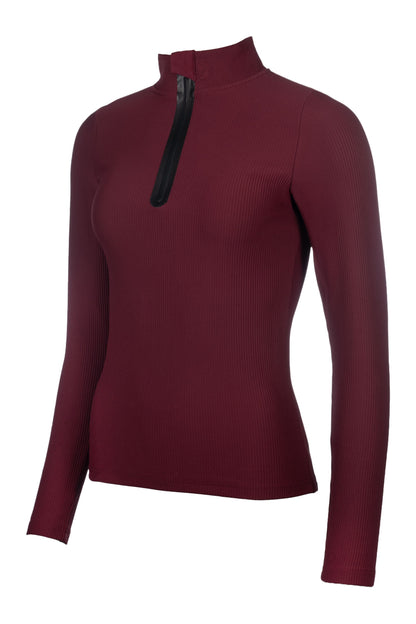 Bordeaux long sleeve horse riding base layer