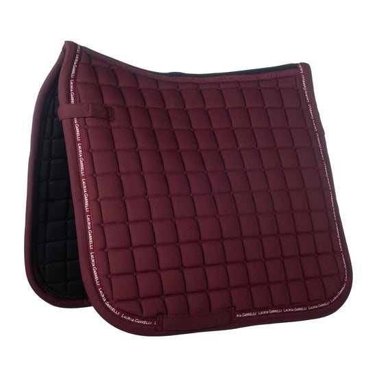 Burgundy colored saddle blanket