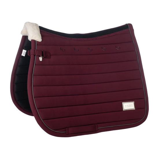 Burgundy colored saddle cloth