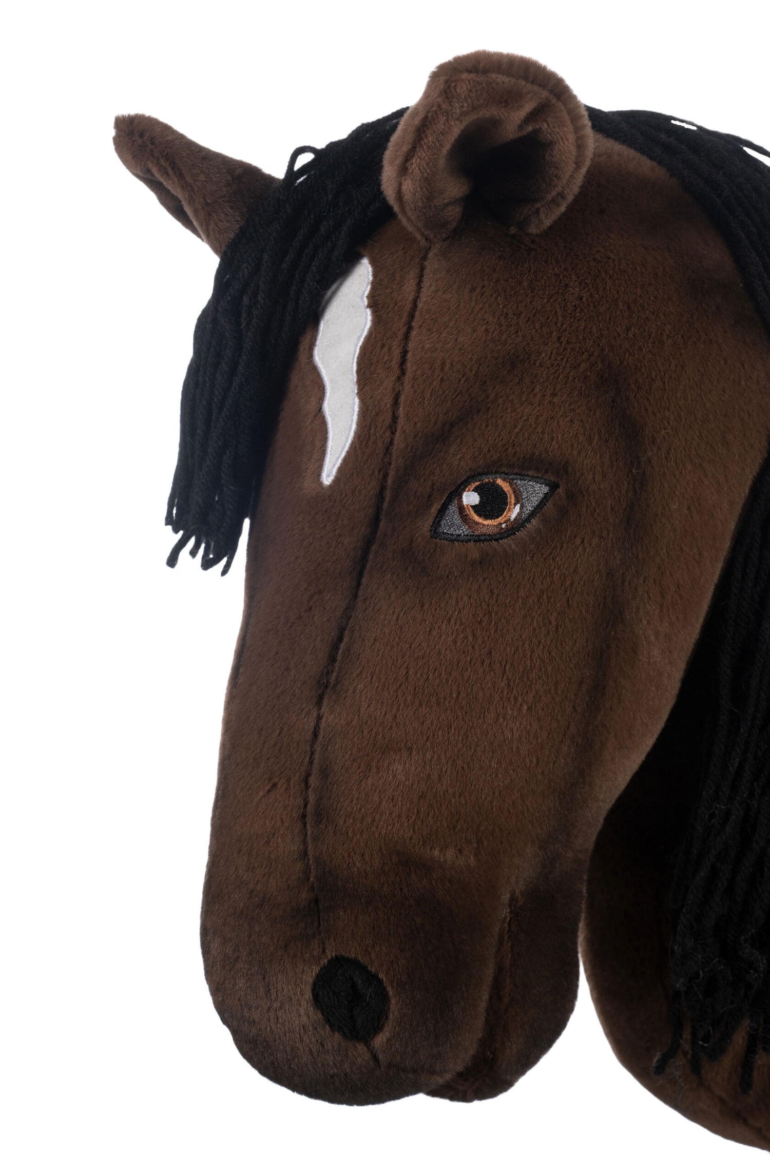 Hobby horse in dark brown with white star