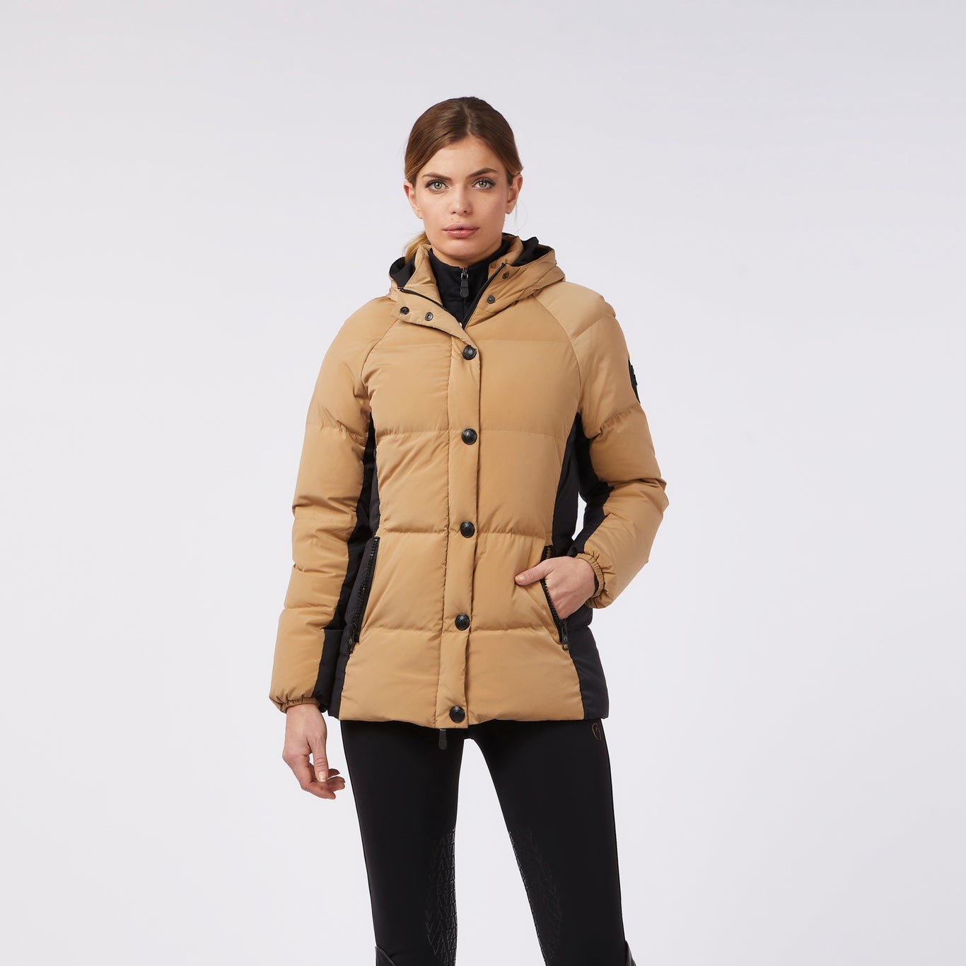 Down equestrian jacket for winter 