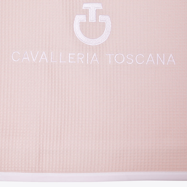 cavalleria toscana waffle rug in pink