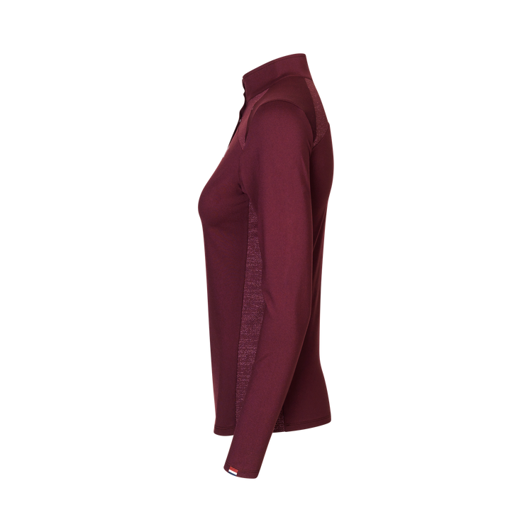 Burgundy horse riding winter base layer