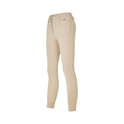 Beige full seat high waist breeches for women