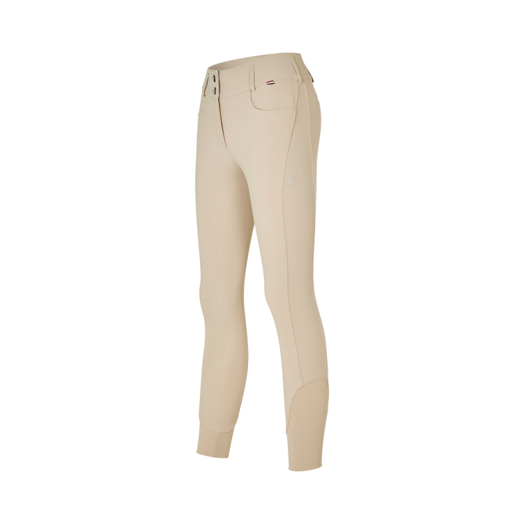 Beige full seat high waist breeches for women