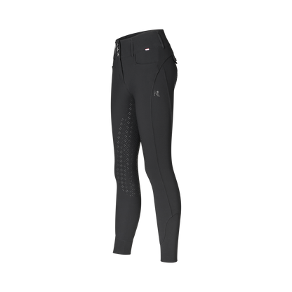 Black full grip high waist riding breeches