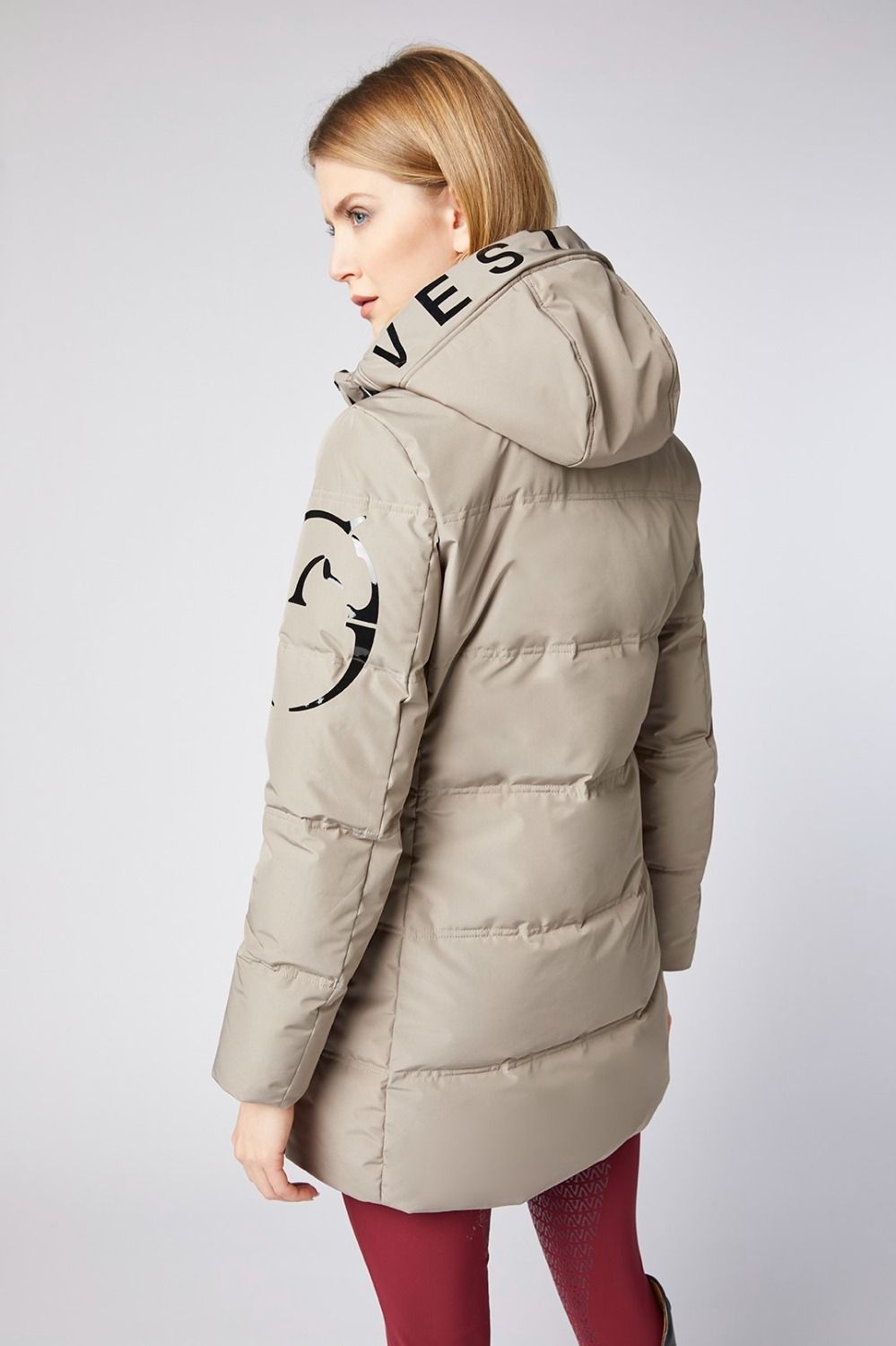 Equestrian parka coat for women