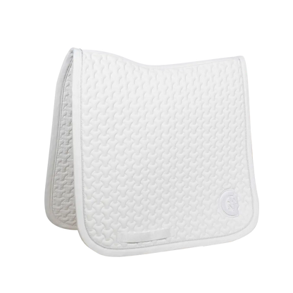 white dressage saddle pad