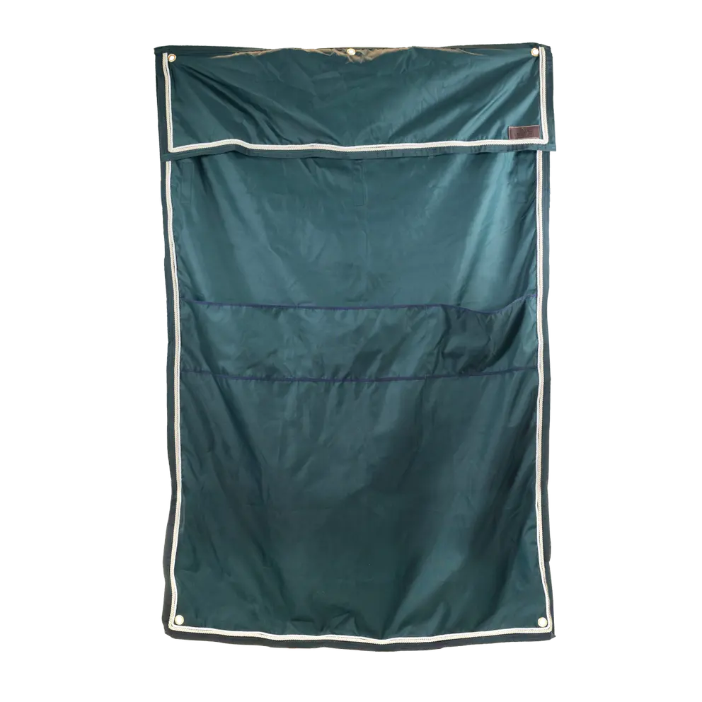 green stable curtain