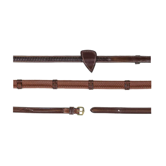 brown rubber reins