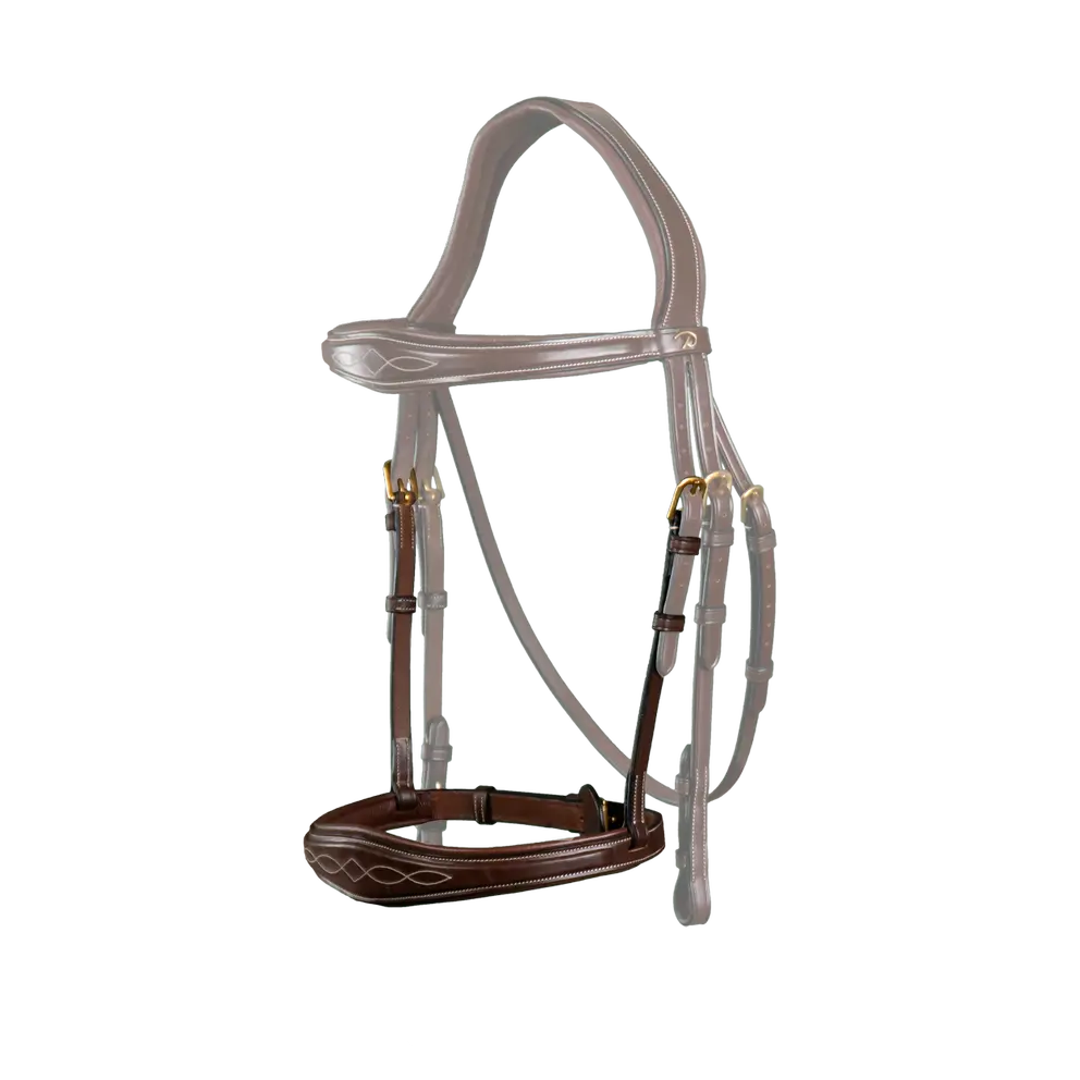 Anatomic noseband without flash strap