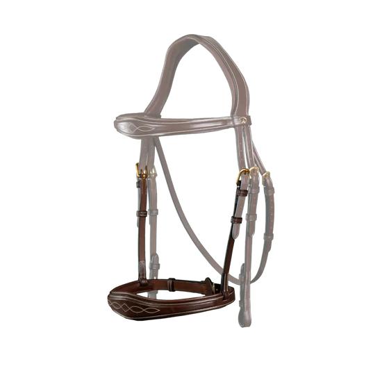 Anatomic noseband without flash strap