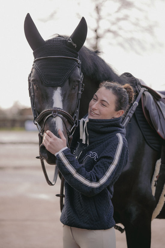 High neck horse riding winter pullover