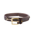 equestrian belt brown leather gold buckle