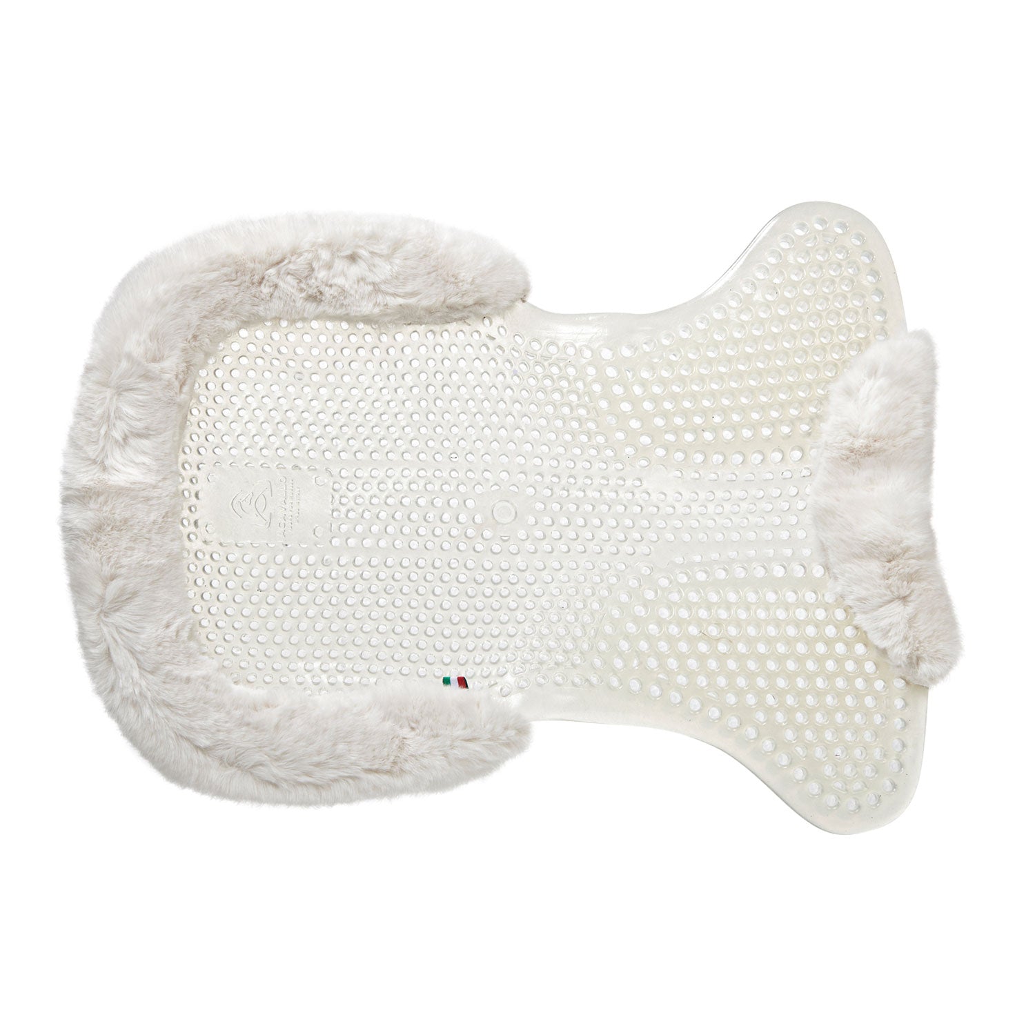 White gel front riser saddle pad