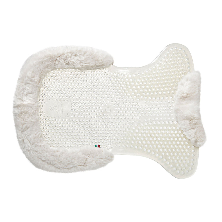 White gel front riser saddle pad