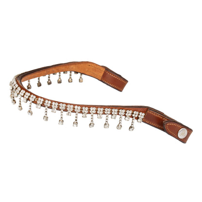 browband with hanging crystals