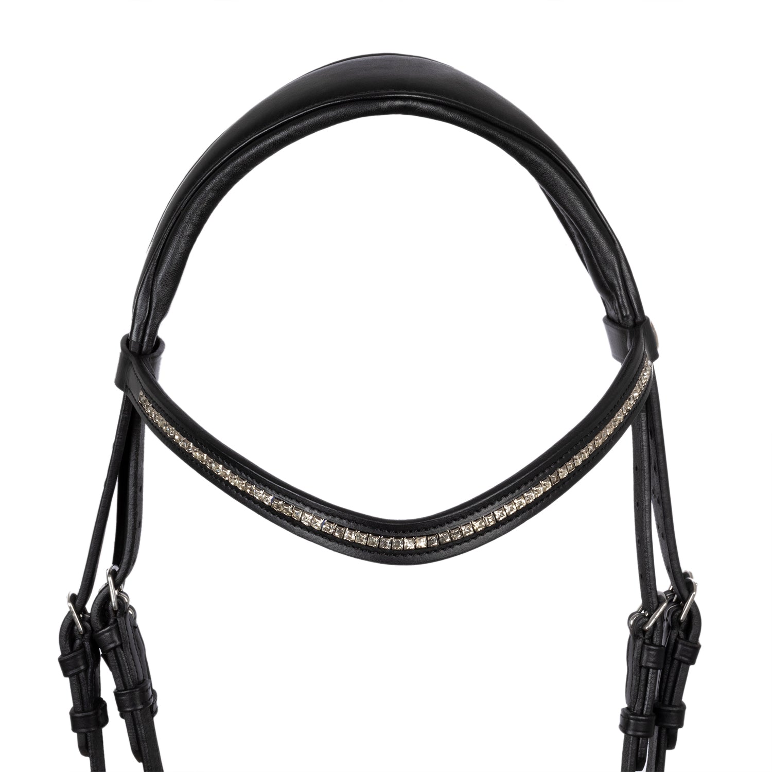 Leather drop noseband bridle for horses