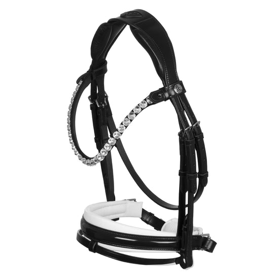 Acavallo Dressage Bridle with white noseband