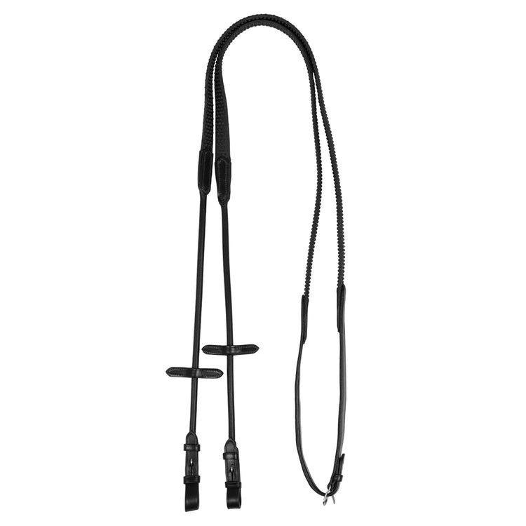 Acavallo rolled leather rubber reins