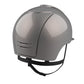 Grey equestrian helmet