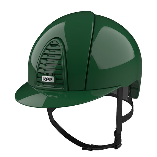 Green horse riding helmet