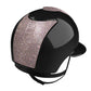 Equestrian helmet with pink glitter