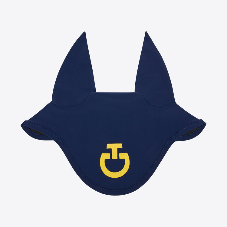 Cavalleria Toscana Ear Bonnet navy and yellow