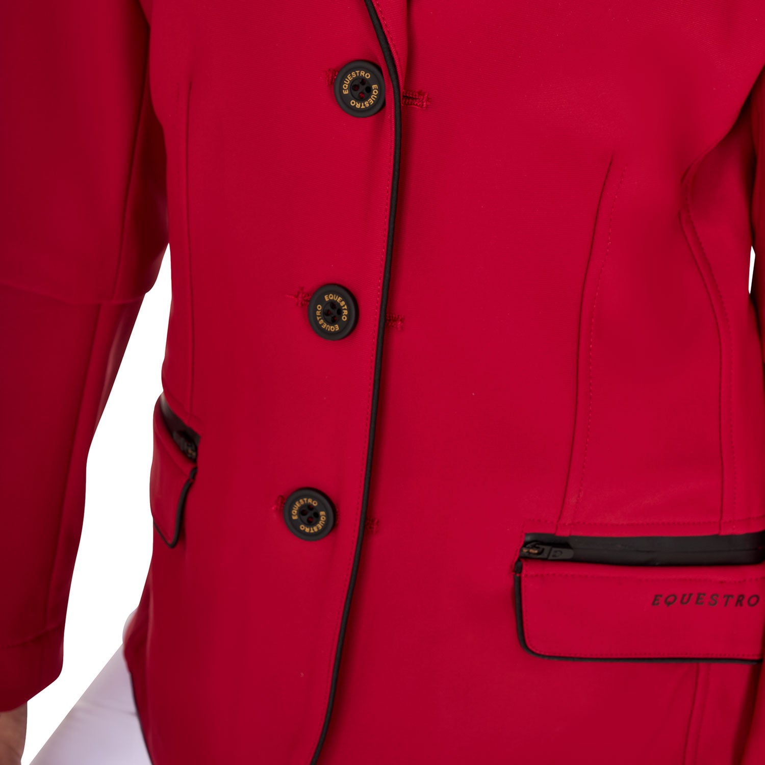 Red show jacket for girls horse riding 