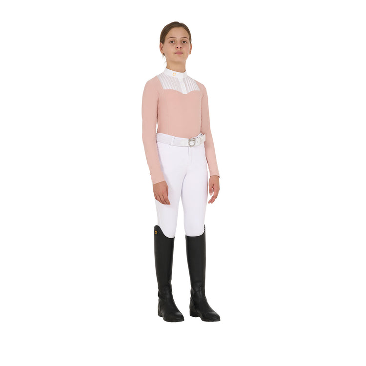 Equestro kids light pink show shirt