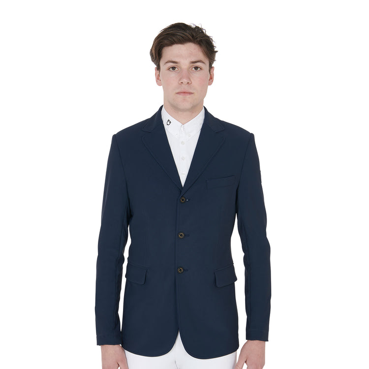 Show jumping jacket for men with perforated fabric