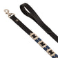 Leather Dog Leash with Geometric Pattern