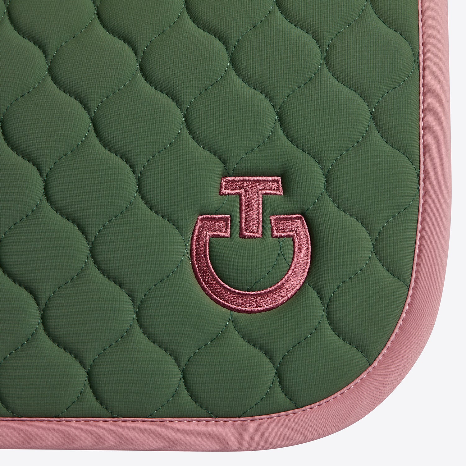 Green & pink jumping saddle blanket