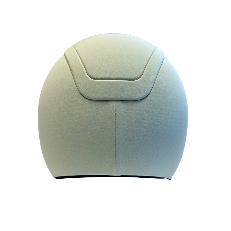 light green wide brim equestrian helmet