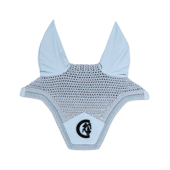 Light Blue Fly bonnet for horses