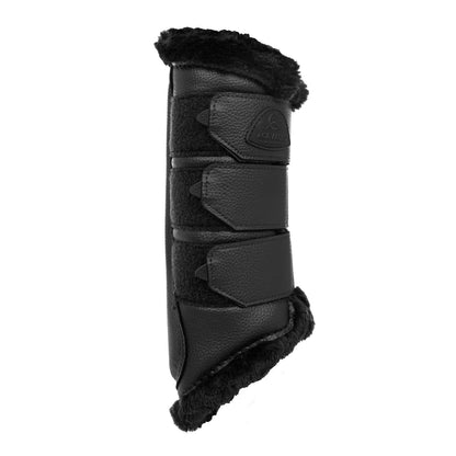 Eco Leather Hind Brushing Boots with Faux Fur