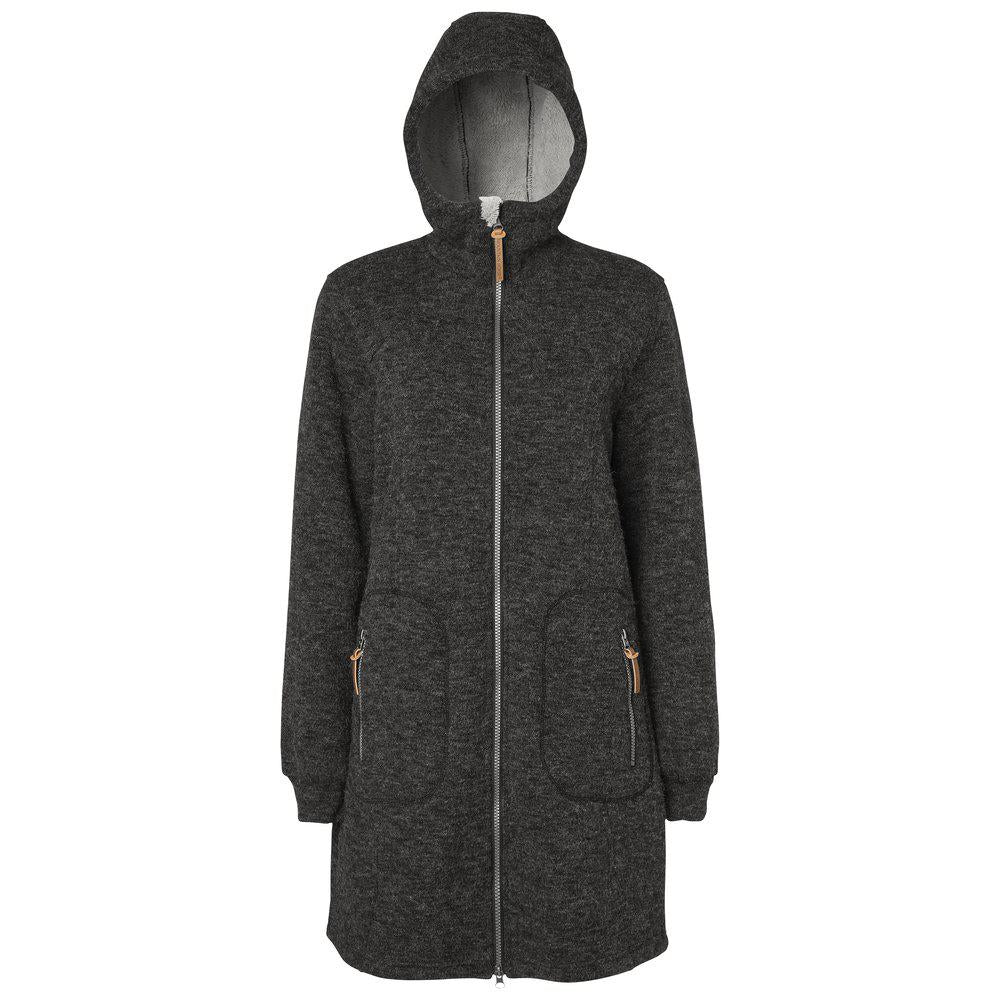 Long knit coat for horse riding