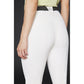 Leather full seat white breeches for women