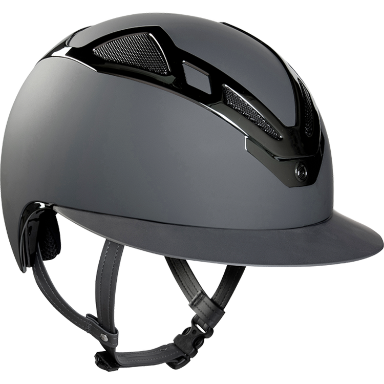 suomy chrome horse riding helmet grey