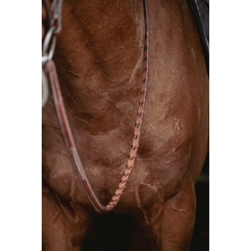 Plaited leather reins