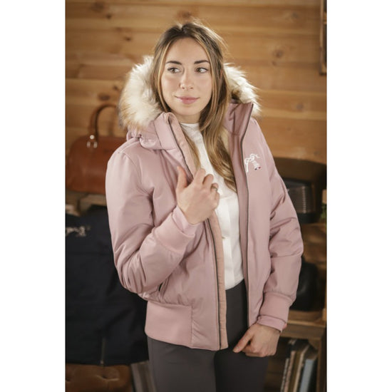 Light pink winter horse riding jacket