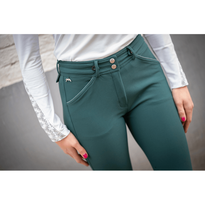 Forrest green breeches for women