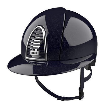 Shiny Navy Helmet with Polo Peak