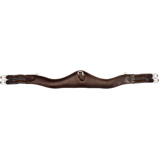 Leather girth Contour with elastic ends